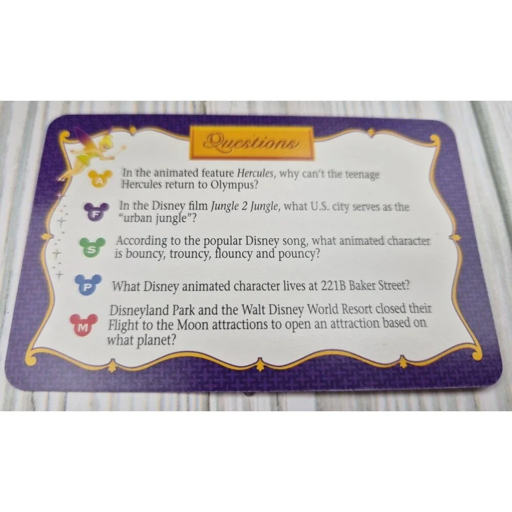 Vtg The Wonderful World Of Disney Trivia Game in Tin 1997 Complete Board Game